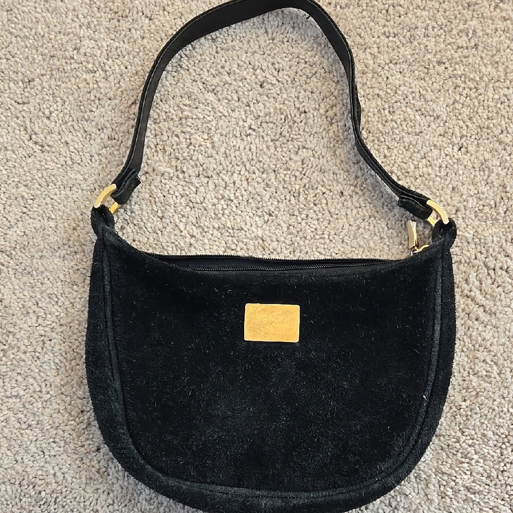 Lillian Vernon Leather Elegant Black Shoulder Bag